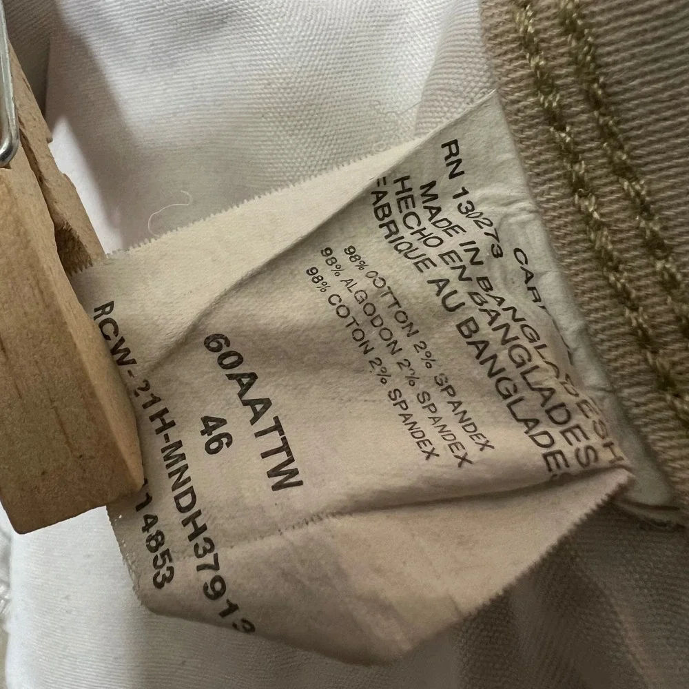 Wrangler Relaxed Fit Cargo Shorts Mens 46 Tan Cotton‎ Blend Utility